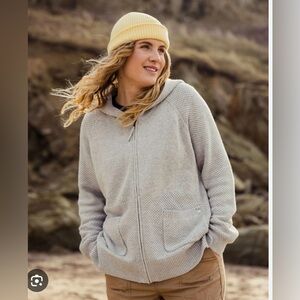 Passenger clothing - knitted zip hoodie - grey - xs - new with tags